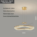DecorBites™ Acrylic Living Room Chandelier Pendant Light Fixture_LED Hanging Lamp