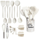 DecorBites™ 18Pcs Silicone Kitchen Utensils Turner Spatula Measuring Spoon Cooking Tool Set