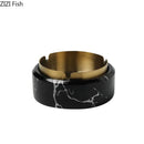 DecorBites™ Gold Plated Marble Texture Ashtray - Smoking Accessories Weed Tray