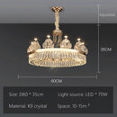 DecorBites™ Luxe Crystal Ceiling Chandelier - Elegant Home Decor Hanging Light for Living Room