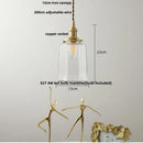 DecorBites™ Green Glass LED Pendant Lights, Adjustable Nordic Modern Hang Lamp for Bedroom, Kitchen, Hotel