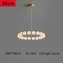 DecorBites™ Glass Ball LED Ceiling Chandelier: Modern Living Room Bedroom Pendant Light