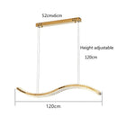 Modern gold s-shaped decorbites crystal led pendant dining room light