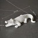 DecorBites™ Crocodile Wildlife Sculpture Statue Decor for Home Interiors & Desk Display