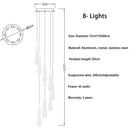 DecorBites™ Crystal LED Chandelier: Elegant Lighting for Home, Restaurant, and Bar