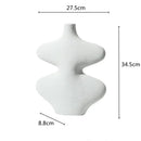 DecorBites™ Geometric Ceramic Vase Set Black White Crafts Home Decor Flower Arrangement