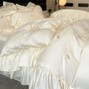 DecorBites™ Lace Embroidered Cooling Comforter Cover Set - Silky Cozy Bedding Sets