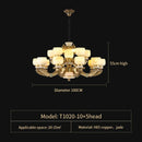 DecorBites™ All Copper Jade Chinese Chandelier: Modern & Simple Living Room Lighting