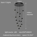 DecorBites™ Globe Lens Metal Chandelier for Living Room Kitchen Bedroom Cafe Staircase Villa