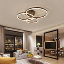 DecorBites™ Golden Coffee Round Circle LED Ceiling Light with Acrylic Lampshade - Creative Living Room Fixture