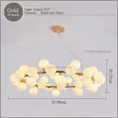 DecorBites™ LED Glass Chandelier Pendant Lamp for Living Room Dining Room Lighting