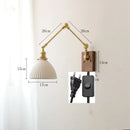 DecorBites™ Copper Wall Lamp with Pull Chain Switch, Nordic Design, LED Bulb, Ceramic Lampshade
