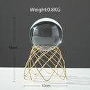 DecorBites™ Crystal Ball Crafts: Nordic Light Luxury Modern Metal Décor for Home and TV Cabinet