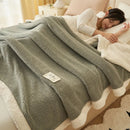 DecorBites™ Coral Fleece Blanket: Super Soft Single Size Sofa Cover for Office, Cozy Nap Blanket