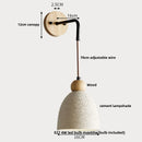 DecorBites™ Cement Wood Wall Light Pull Chain Switch Adjustable Socket Nordic Modern Provencal