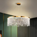 DecorBites™ Crystal Waterfall Chandelier for Foyer Dining Room Hotel Home Decor