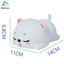 DecorBites™ Cat Silicone LED Night Light with Remote, Rechargeable, Touch Sensor