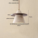 DecorBites™ LED Hanging Light Fixture Yellow Travertine Nordic Wire Adjustable Pendant Lamp