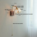 DecorBites™ Brass LED Wall Lights Modern Stair Light Fixture Blue Glass Bedside Lamp