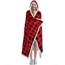 DecorBites™ Leopard Print Warm Wearable Lap Blanket - Soft Flannel Shawl Blanket