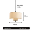 DecorBites™ Handmade Fabric Chandelier: Retro Hanging Lamp for Home & Office