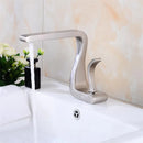 DecorBites™ Gold & White Basin Faucet: Modern Brass Mixer Tap for Bathroom Sink