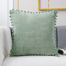 DecorBites™ Corduroy Pompom Cushion Cover 45x45 for Sofa Living Room