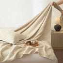 DecorBites™ Cotton & Linen Bed Sheet Set: Luxury, Skin-Friendly, All Seasons, Queen & King Sizes