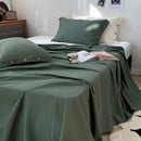 DecorBites™ Luxe Cotton Satin Stripe Bed Sheet Set with 2 Pillowcase