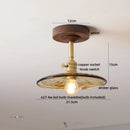 DecorBites™ Glass Wood LED Ceiling Light Nordic Design for Living Room & Corridor