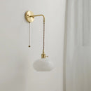 DecorBites™ Glass Copper LED Wall Lights with Knob Switch, Modern Bedside Lamp