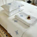 DecorBites™ Cotton Quilted Embroidered Bedspread Set