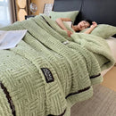 DecorBites™ Cozy Fluffy Fleece Blanket for Autumn Winter, Soft Warm Maternal Child Bed Sofa Cover