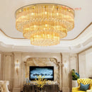 DecorBites™ Large Crystal Ceiling Lamp: Elegant Home & Hotel Lighting Fixture
