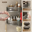 DecorBites™ Corner Shelf Organizer: Wall Mounted Storage Rack for Bathroom and Kitchen
