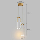 DecorBites™ Gold Black LED Pendant Light: Single/Double Head, Long Line Hanging Lamp