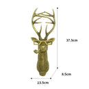Antique Bronze Colour Animal Head Resin Pendant Office Background Wall Deer Head Wall Hanging Decor Crafts Home Indoor Ornaments