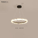 DecorBites™ Gold Crystal Ring Chandelier for Living Room and Restaurant Décor