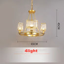 DecorBites™ Copper Crystal Chandelier: Modern LED Ceiling Light for Home Deco & Ambiance, Living, Dining, Bedroom
