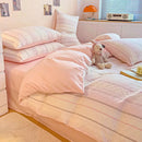DecorBites™ Cotton Jacquard Bedding Set - Single Double Queen King Size Bedclothes