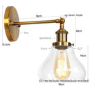 DecorBites™ Gold LED Wall Sconce Retro Bedroom Lamp | Loft Iron Decor Aisle Restaurant Home