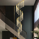 DecorBites™ Deluxe Crystal Chandelier: Modern LED Attic Lamp for Home Decoration