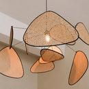 DecorBites™ Leaf Grid Handmade Rattan Screen Chandelier for Modern Living Room and Bedroom