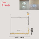 DecorBites™ Dual Glass Lamp Ceiling Chandelier LED Suspension Light for Dining and Kitchen