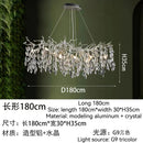 DecorBites™ Golden Crystal Tree Chandelier, Luxury Matte Aluminum Art Ceiling Light for Living Room