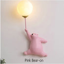 DecorBites™ Bear Wall Lamp | Cute Nordic Cartoon Design for Girls Bedroom, Study, Dormitory