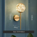DecorBites™ Gold Crystal Glass Ball LED Chandelier for Modern Living Room Bedroom Dining Kitchen