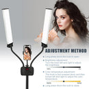 DecorBites™ Dualarm LED Beauty Light with Circular Light Strip on Tripod