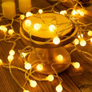 10m Ball LED String Lights Outdoor Ball Chain Lights Garland Lights Bulb Fairy Lights Party Home Wedding Garden Christmas Decor