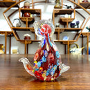DecorBites™ Cute Cat Glass Figurine | Crystal Animal Sculpture | Home Table Decor, Kids Gift